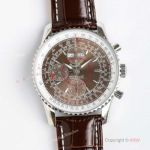 New! Swiss Replica Breitling Navitimer 43mm Montbrillant Datora Coffee Dial Watch